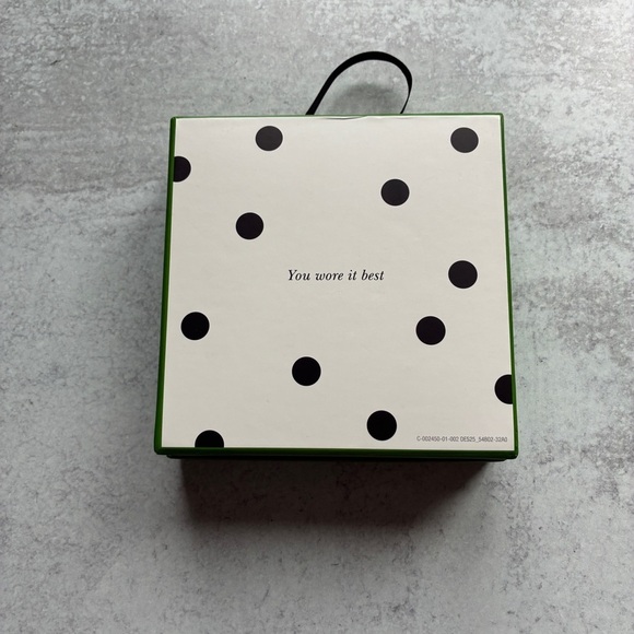 Kate Spade Emerald Green Pearl Hoop Earrings - Picture 4 of 4